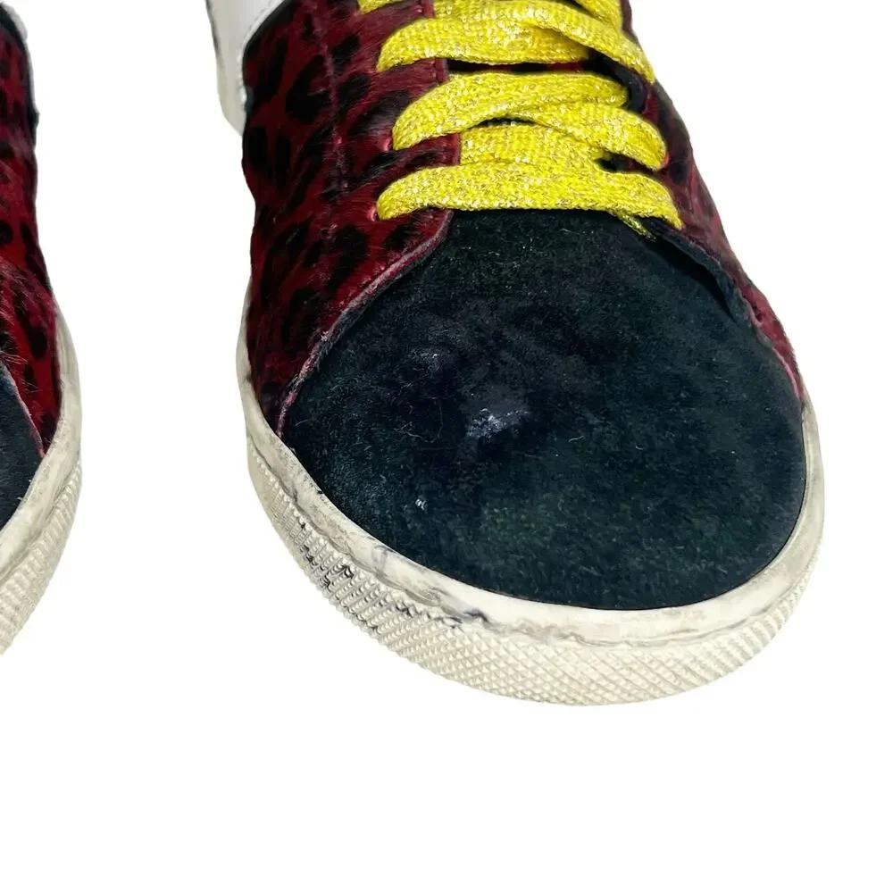 AMIRI Live Forever Leopard Viper Sneakers Red Black White Mens Size EU 44 US 11